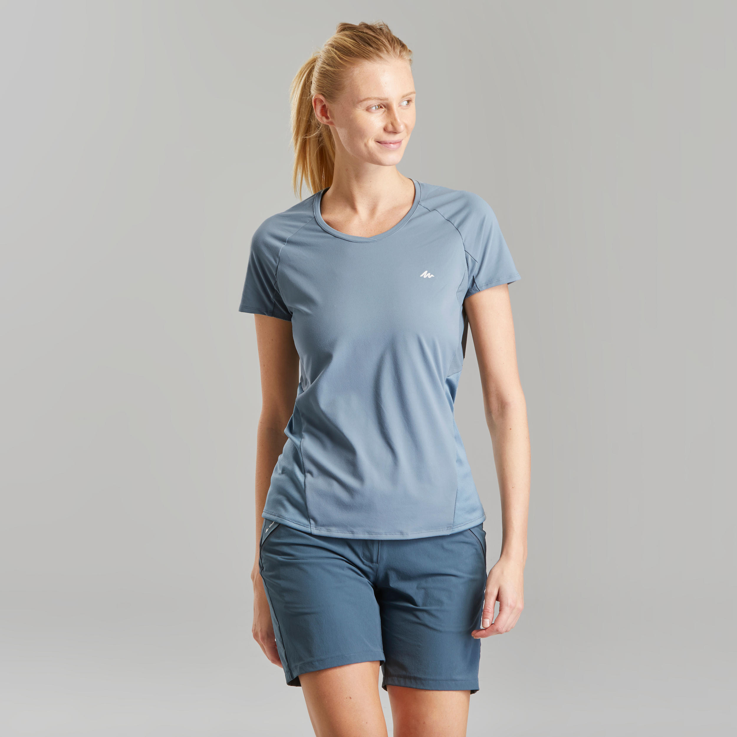 Women’s Mountain Walking Short-Sleeved T-Shirt MH500 2/5