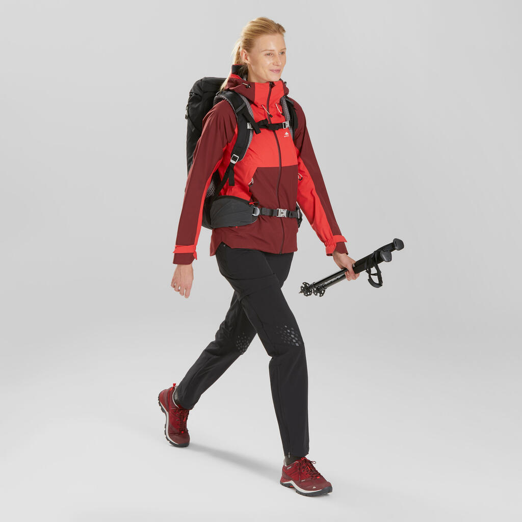 Wanderjacke Damen wasserdicht Bergwandern - MH500 rosarot 