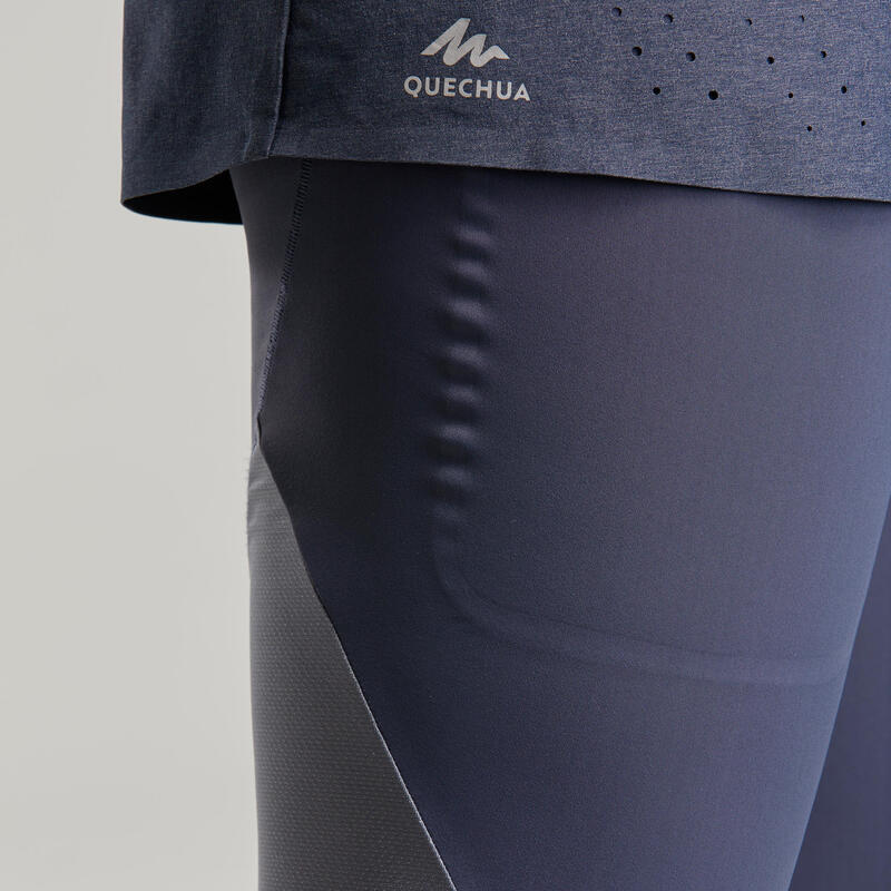 Leggings mit Shorts Speed Hiking Wandern FH900 ultraleicht Damen blau 