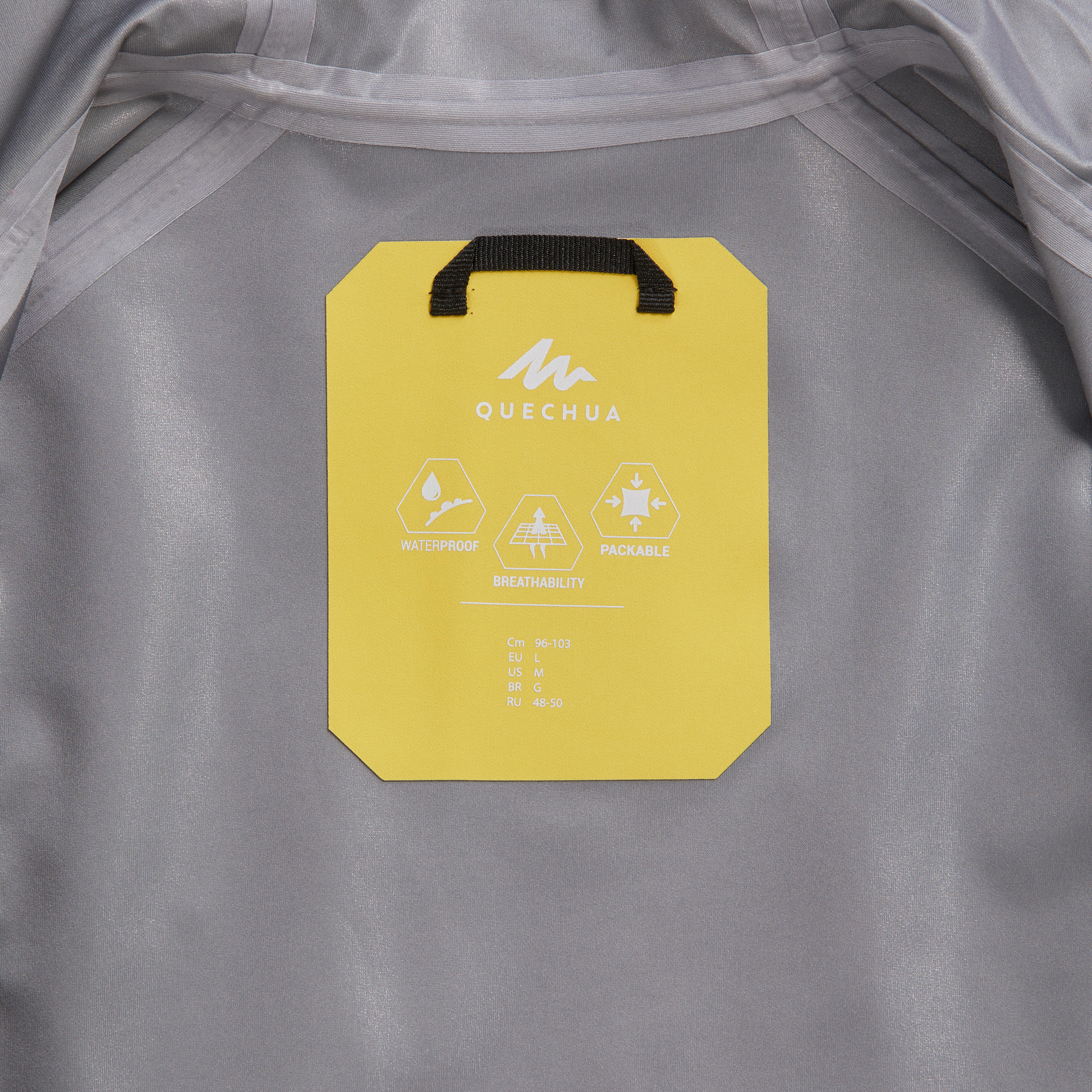 Women’s waterproof hiking jacket, MH500 - Yellow 5/7