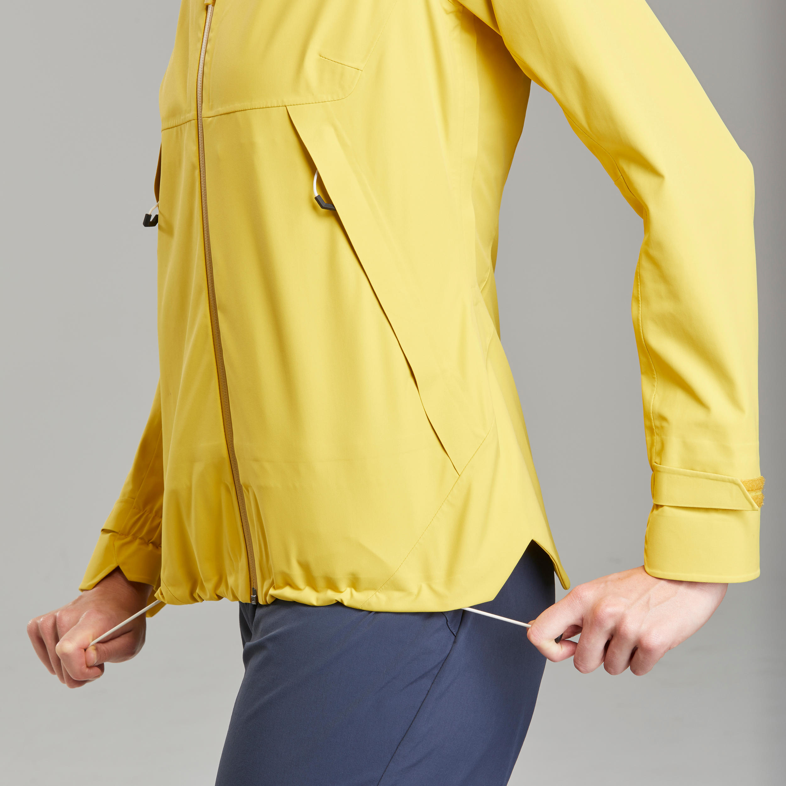 Women’s waterproof hiking jacket, MH500 - Yellow 4/7