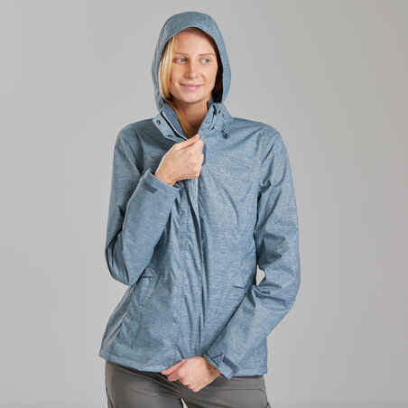 Women's waterproof mountain hiking jacket - MH100