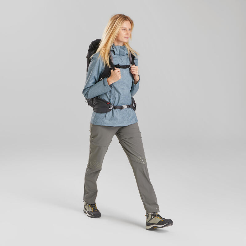 Wanderjacke Bergwandern MH100 wasserdicht Damen grün