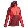 Women's Mountain Hiking Waterproof Jacket - MH500- Red