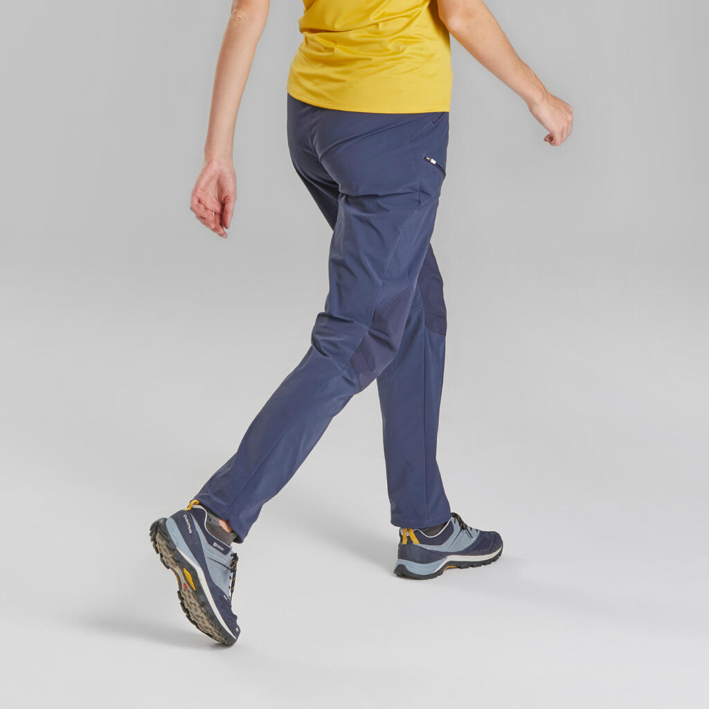 Plave ženske pantalone za planinarenje MH500