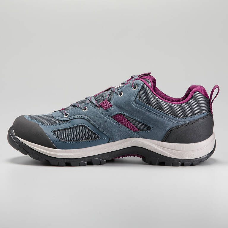 Boot mountain walking tahan air wanita MH100 – Biru/Plum