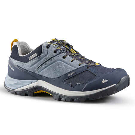 Boot Mountain Walking Tahan Air Wanita MH500 – Biru/Kuning