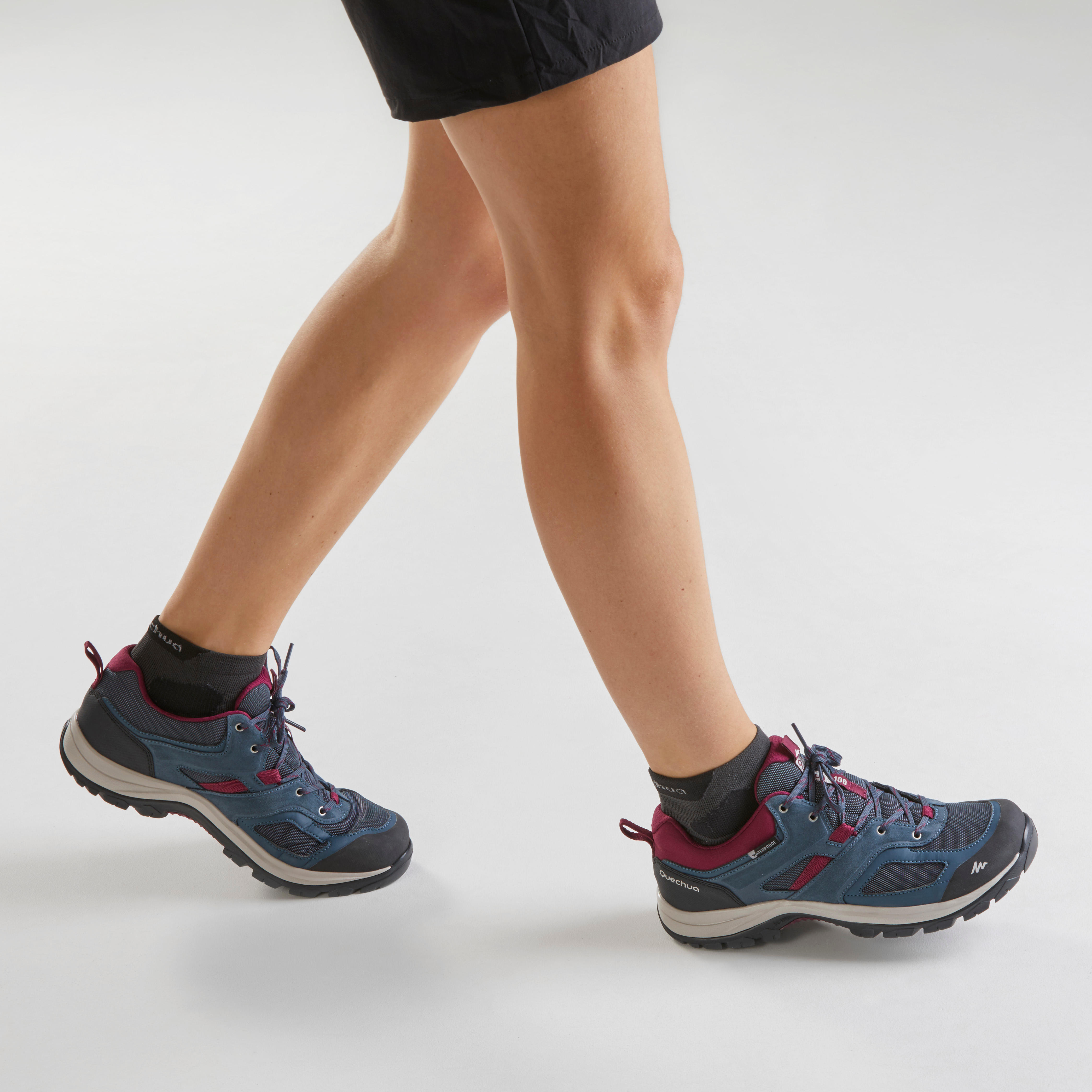 waterproof walking shoes - MH100 - Grey 