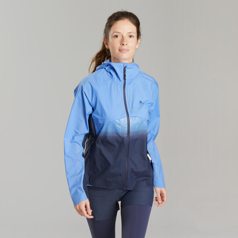 Női kabát túrázáshoz FH900, kék, szürke