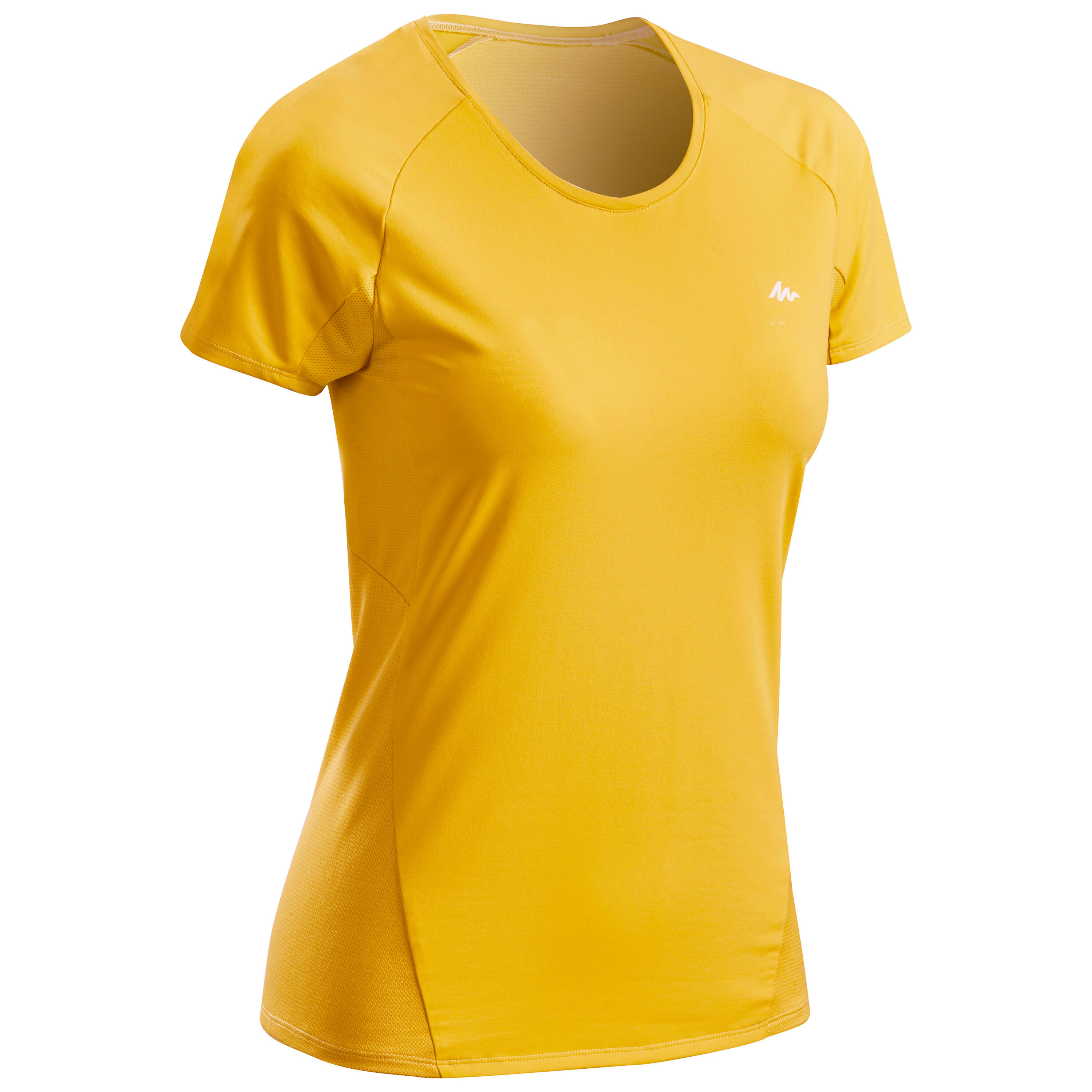 Women's T Shirt Mountain Hiking MH500 - Ochre -  1