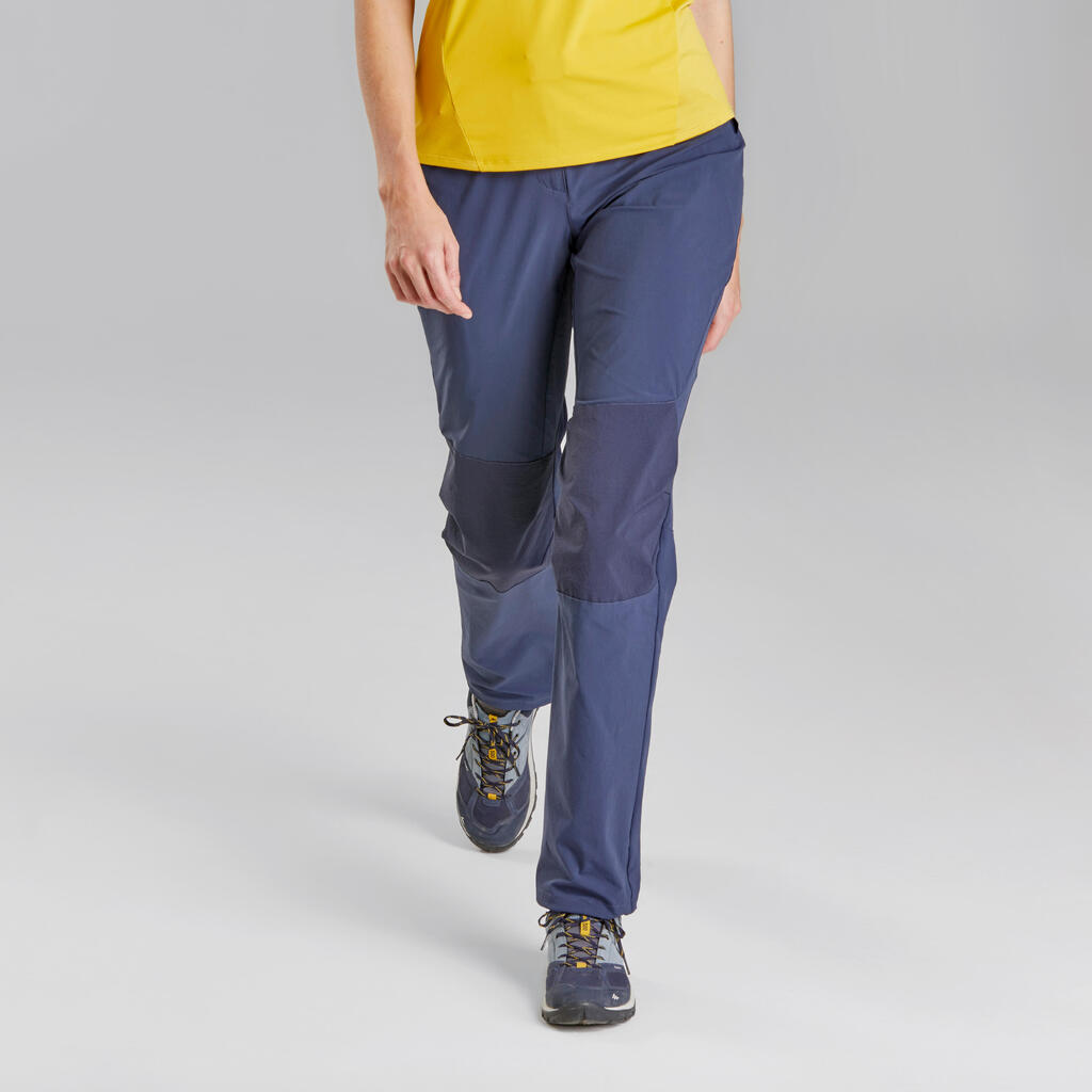 Plave ženske pantalone za planinarenje MH500