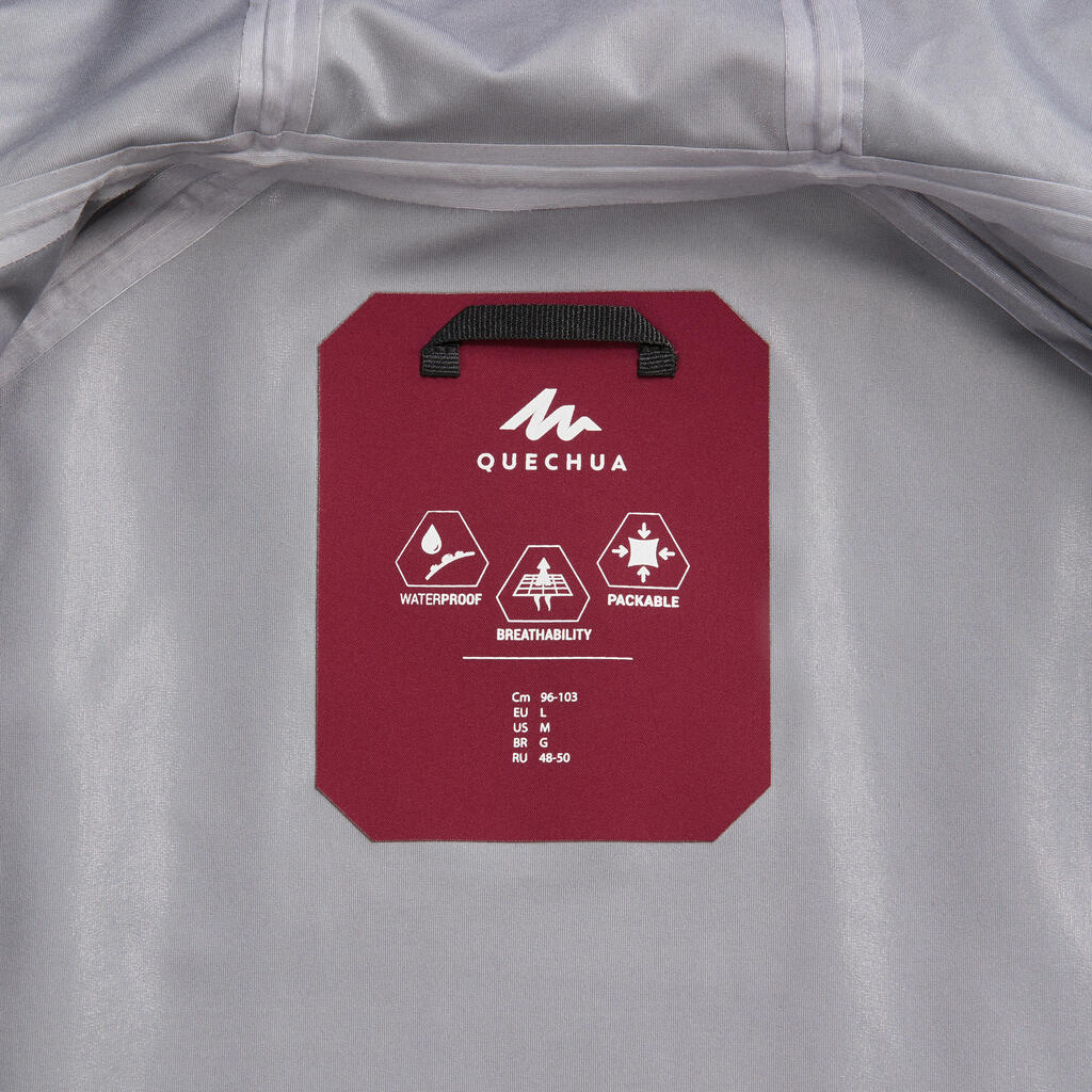 Women’s Waterproof Mountain Walking Jacket - MH500 - Raspberry