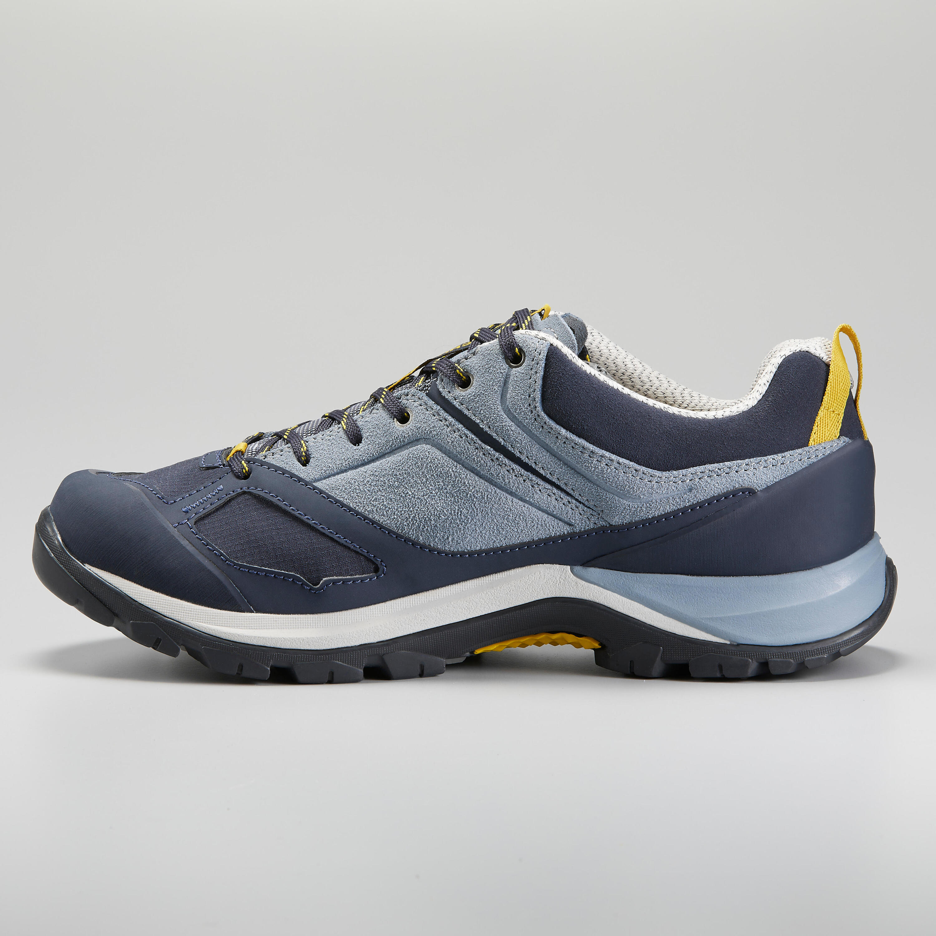 Women’s waterproof mountain walking shoes - MH500 - Blue/Yellow 3/6