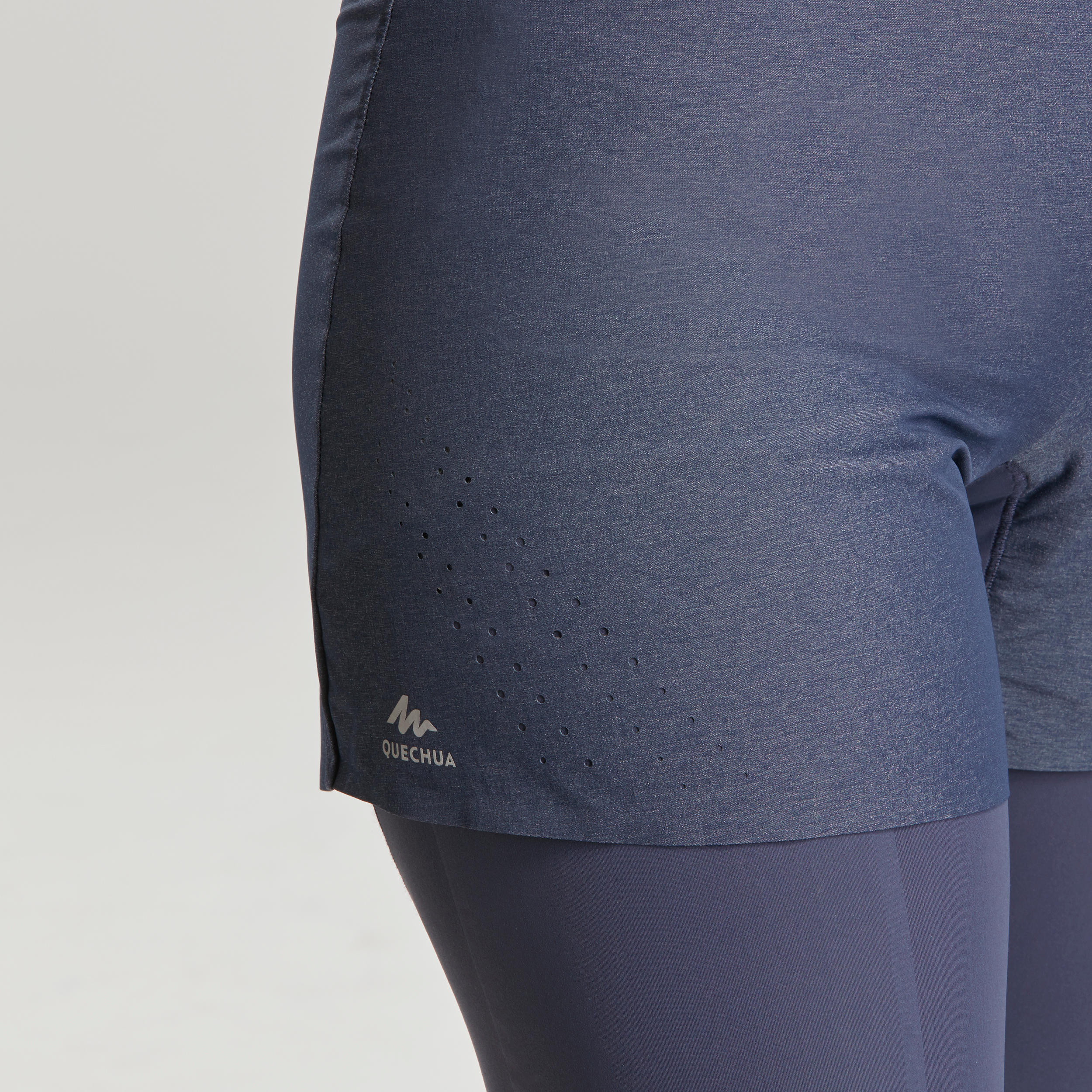 Mallas con pantalón corto de montaña y trekking ultraligeras Mujer FH900 Azul 5/9