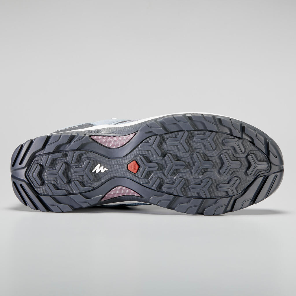 Chaussures imperméables de randonnée montagne - MH100 Mid Bleu/Violet- Femme