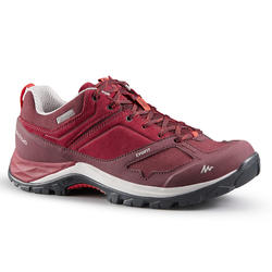 WATERPROOF MOUNTAIN HIKING SHOES - MH500 - BURGUNDY - WOMEN