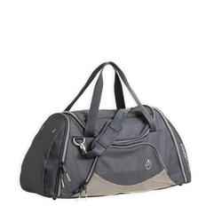 Sac de transport matériel équitation DUFFLE 55 L gris et beige.