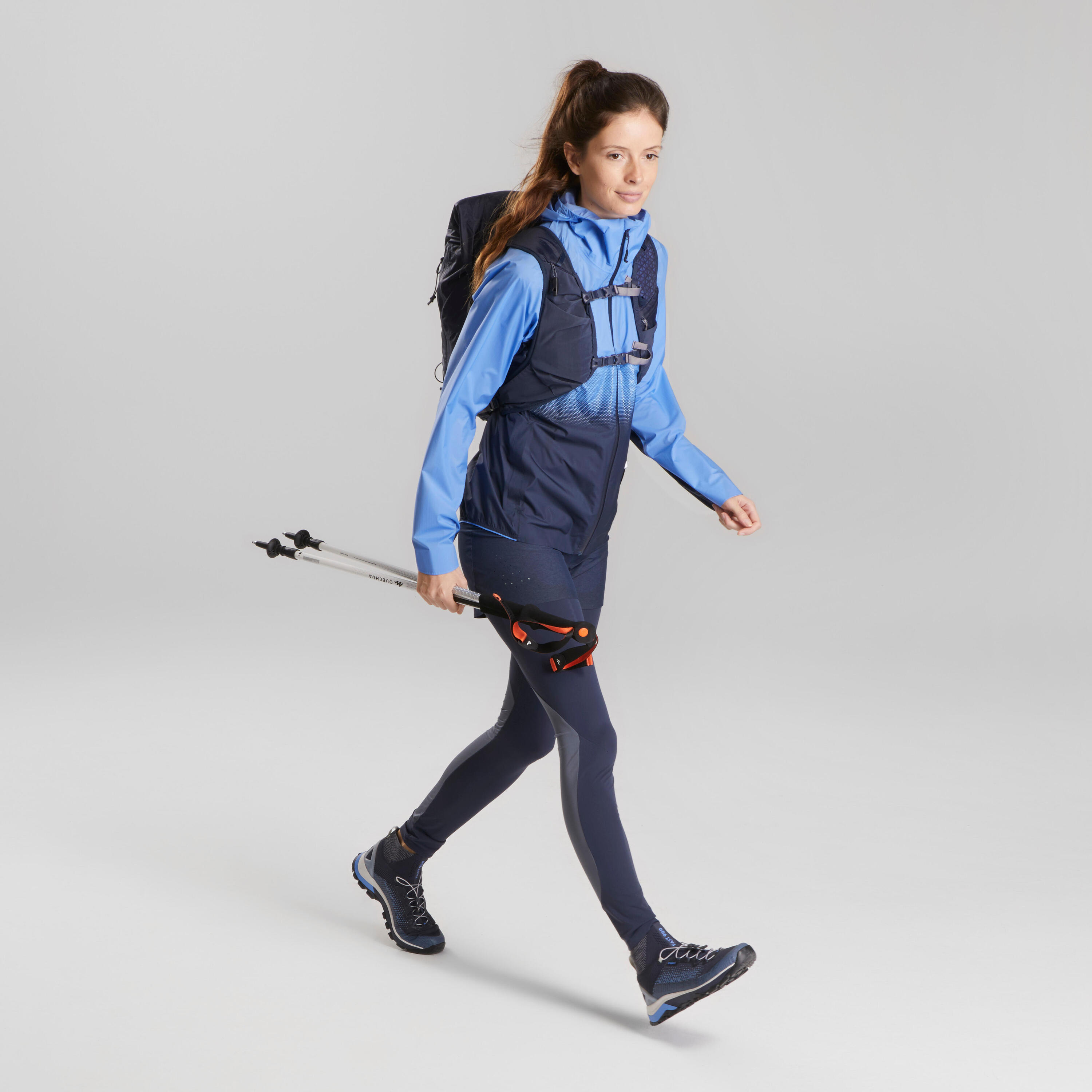 Women's Fast Hiking Jacket FH 900 Hybrid - Blue Grey 5/5