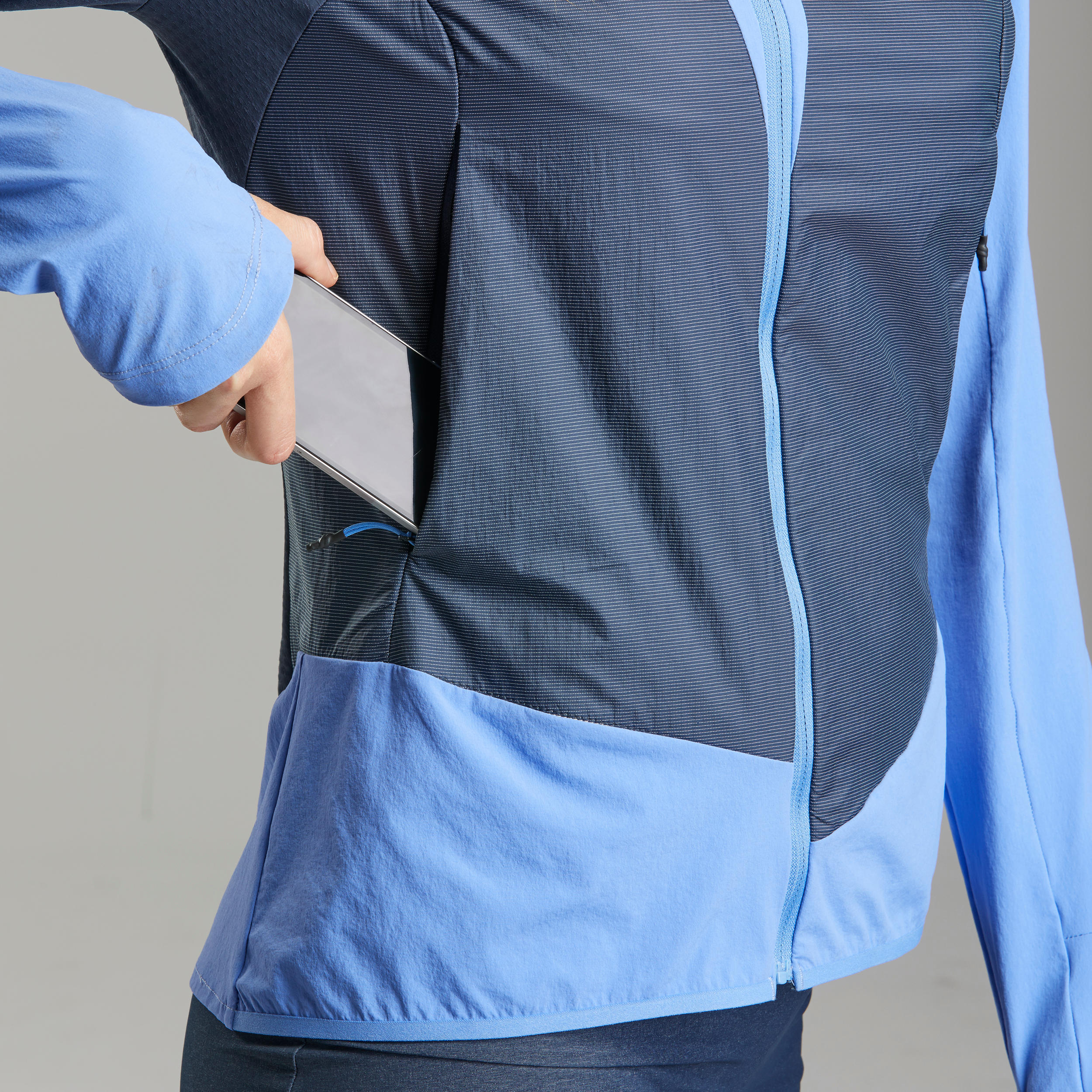 Women’s Warm Jacket For Fast Hiking FH 900 Hybrid - Blue 1/7