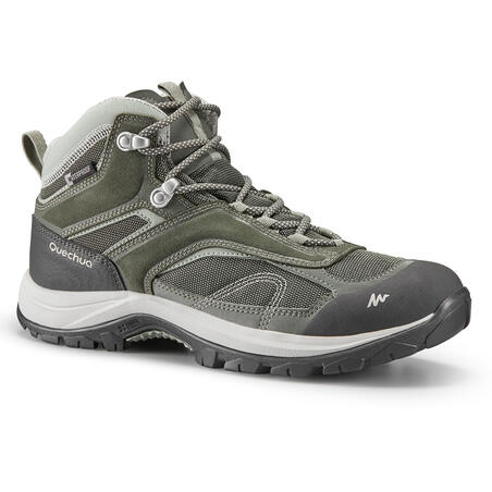Chaussures imperméables de randonnée montagne - MH100 Mid Khaki