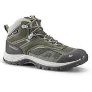 Women’s waterproof mountain Hiking Shoes - MH100 Mid -Khaki