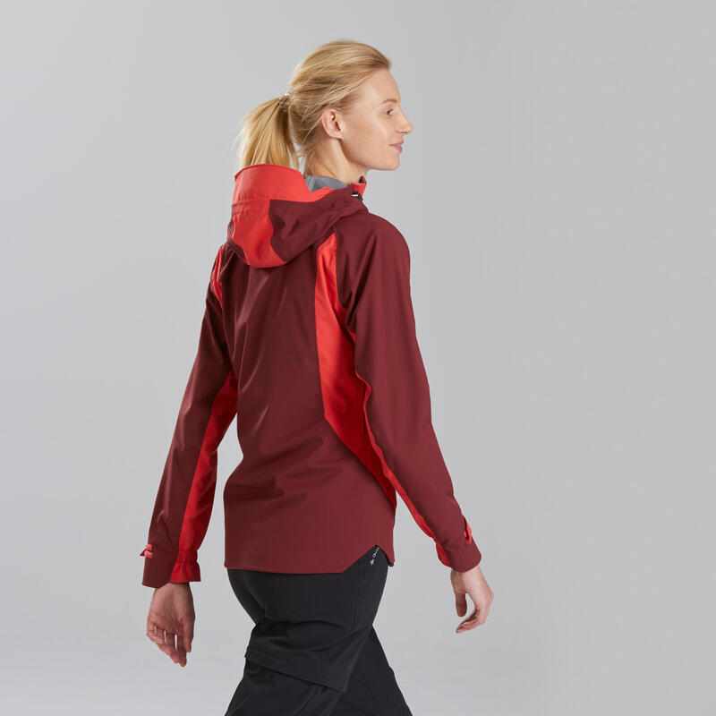 Regenjas voor dames - wind en waterdichte jas - MH500 - rood