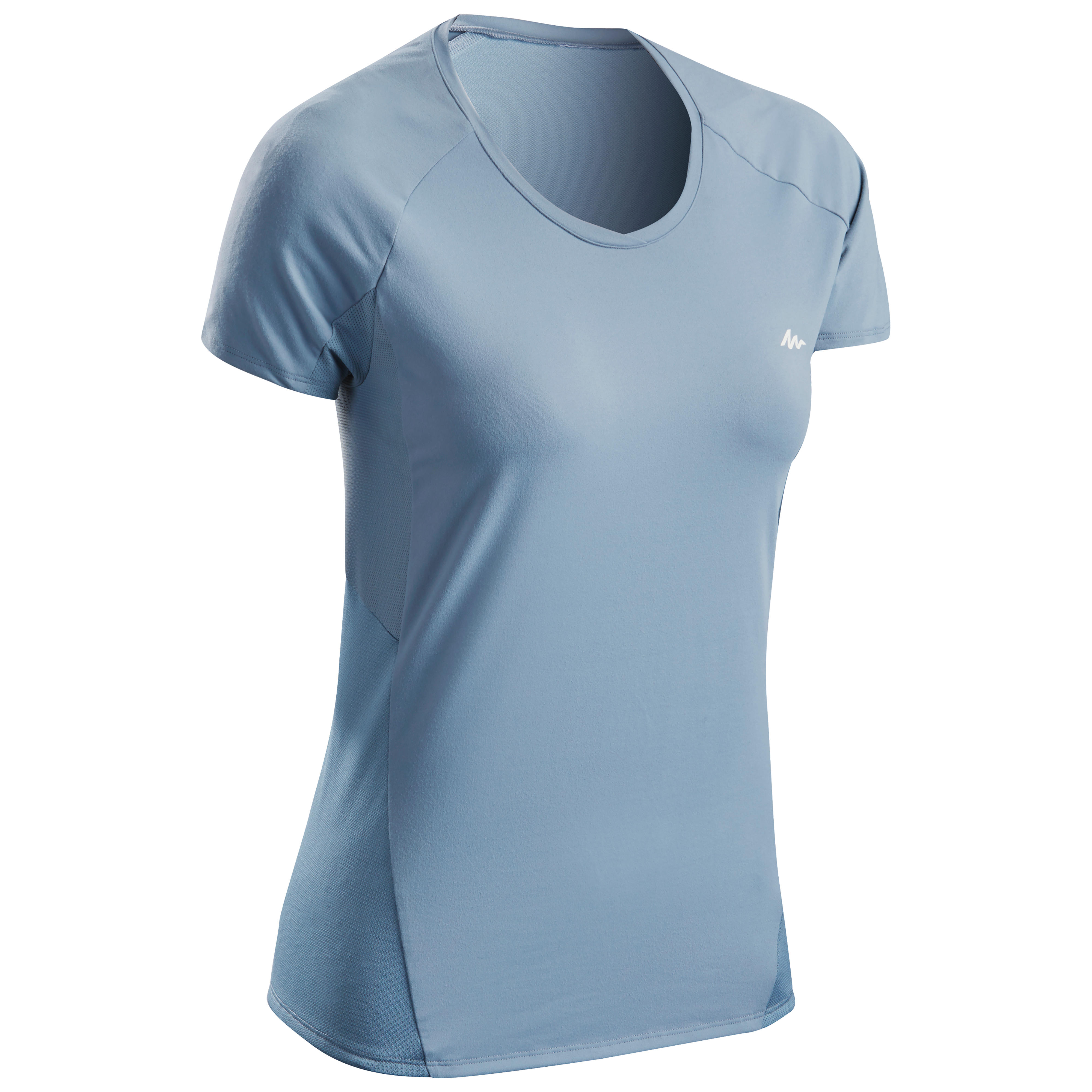 POLERA TREKKING MUJER MH500 GRIS Knasta Chile