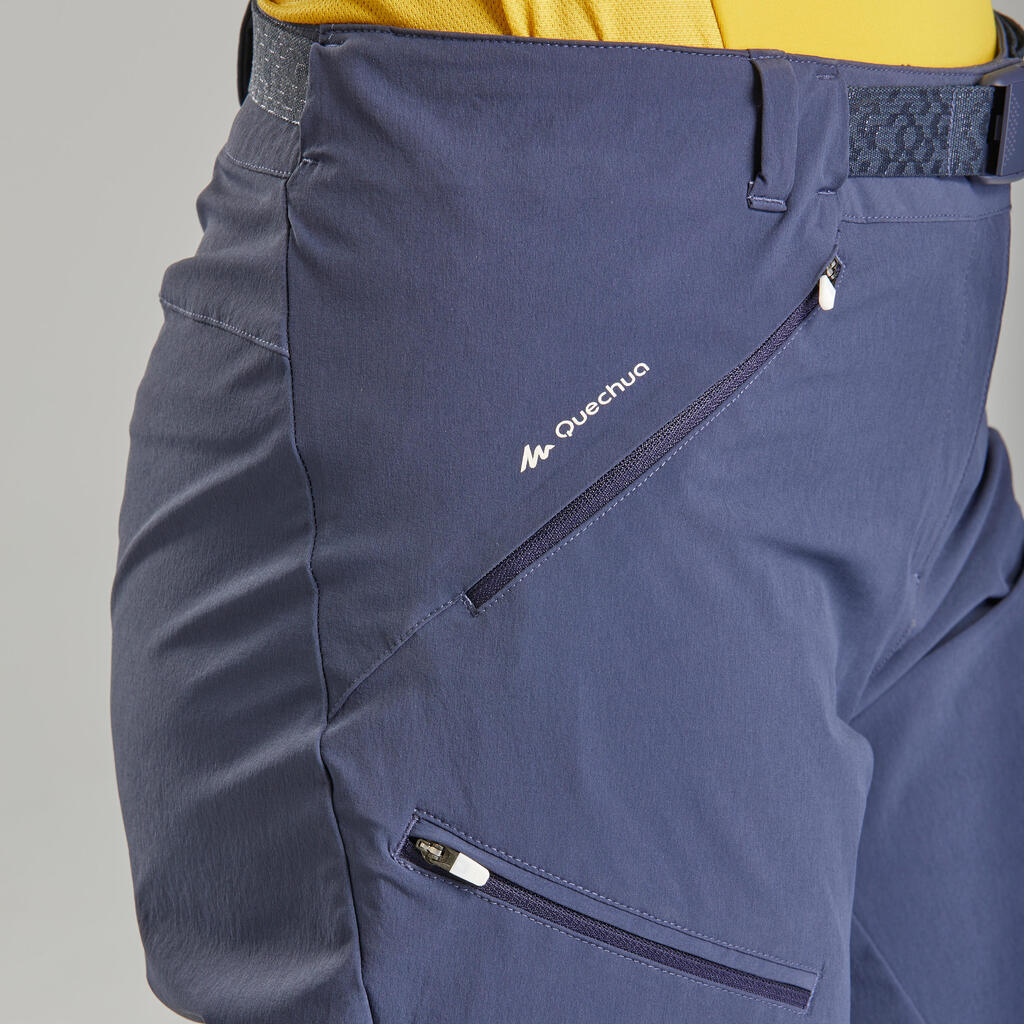Plave ženske pantalone za planinarenje MH500