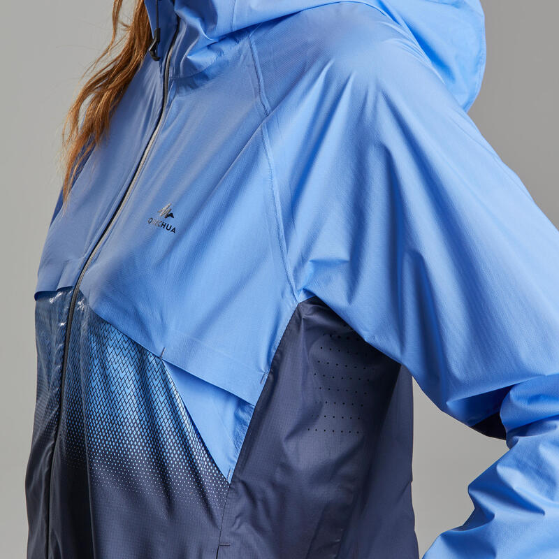 Női kabát túrázáshoz FH900, kék, szürke