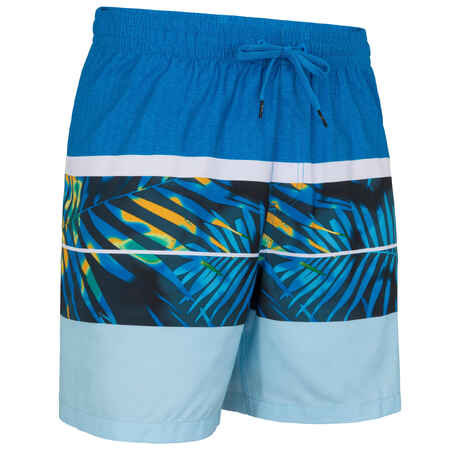 Moške modre plavalne hlače s cvetličnim vzorcem QUICKSILVER 