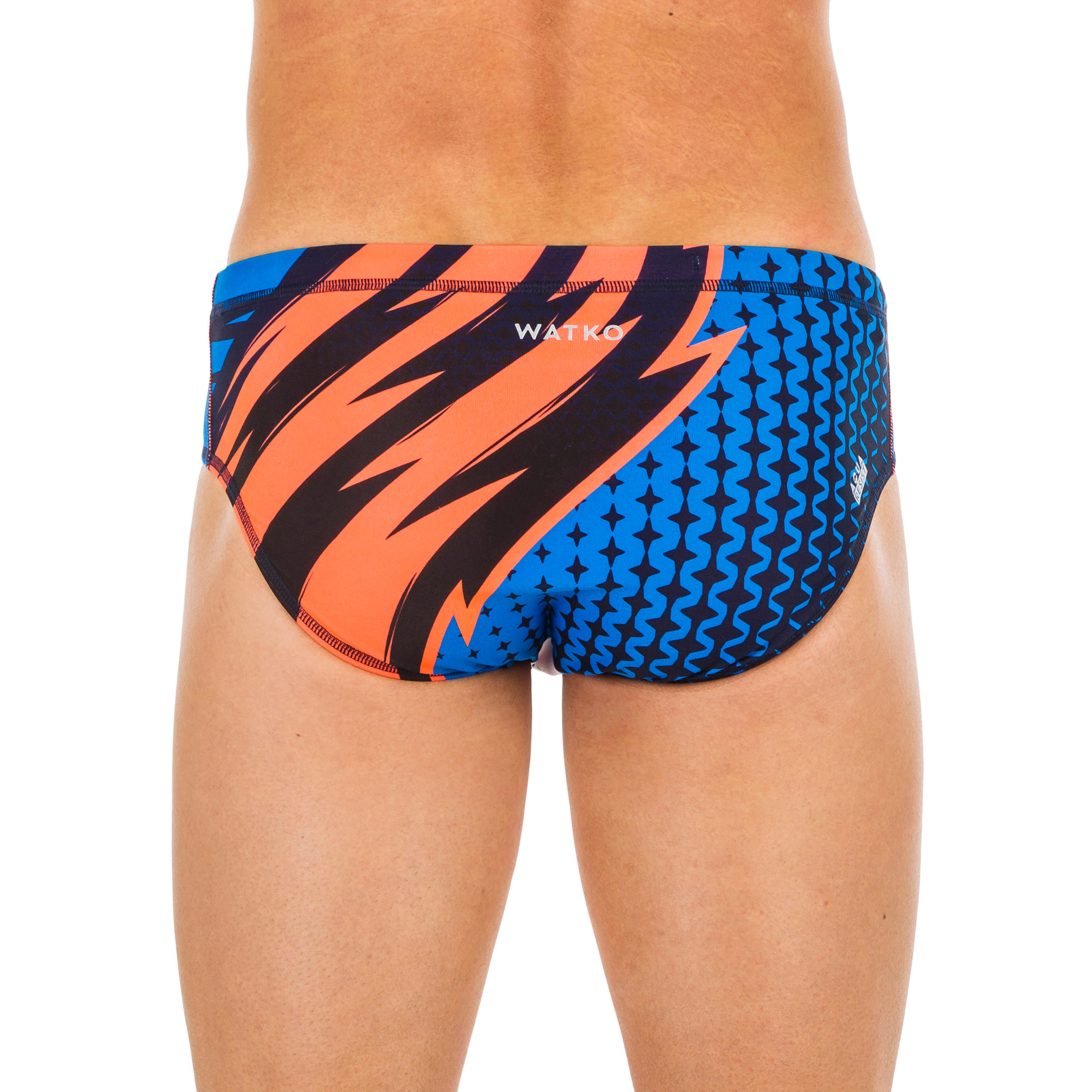 MAILLOT BAIN SLIP WATER POLO 500 HOMME MCROSS BLUE 3/5