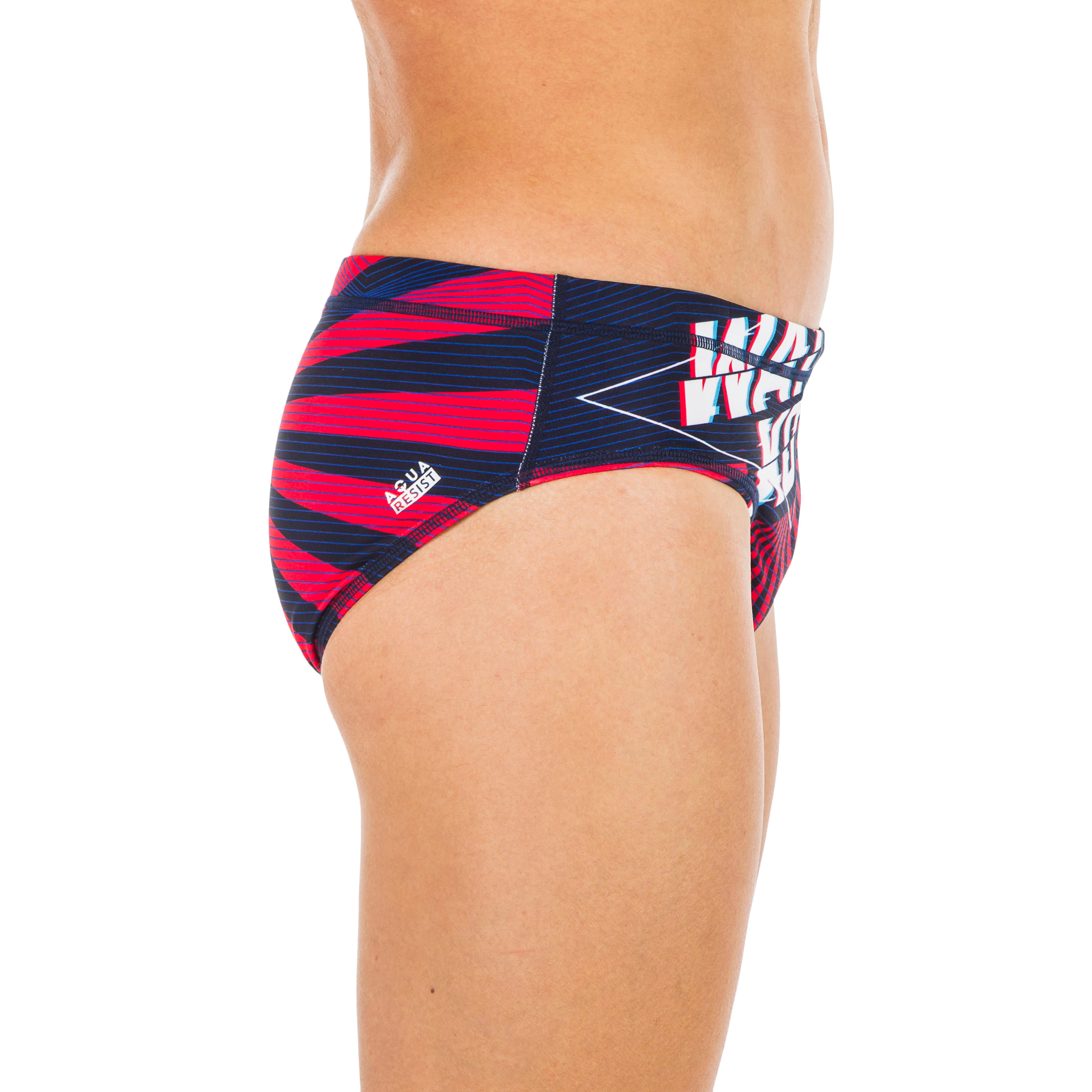 MEN'S WATER POLO SWIMMING BRIEFS - JAPAN BLUE RED 4/6