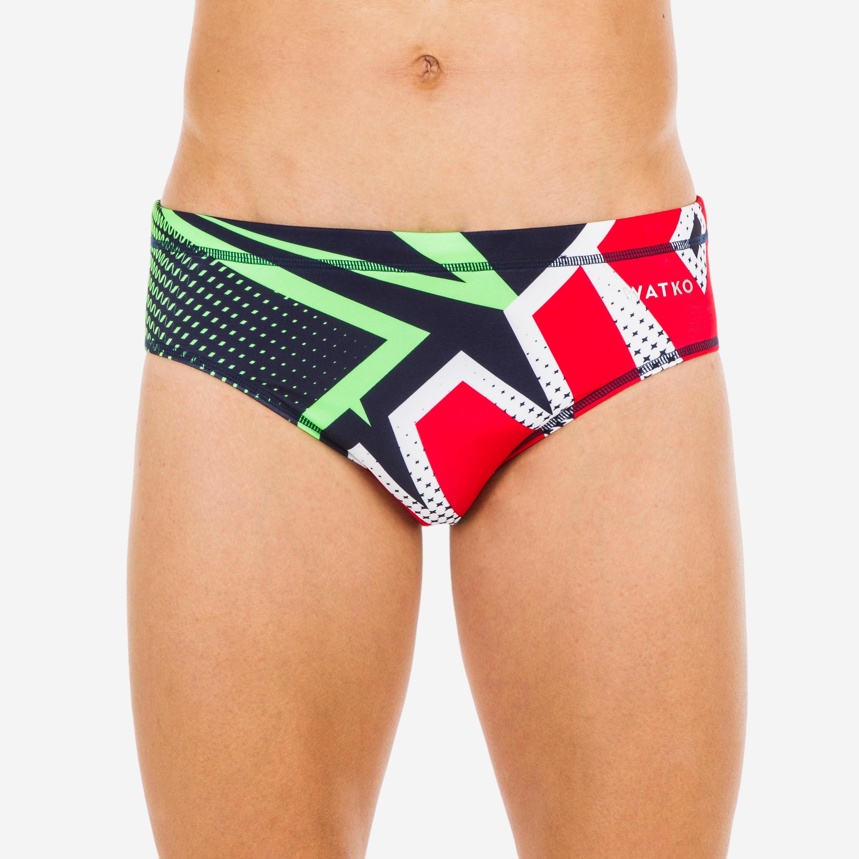 Watko Maillot Bain Slip Water Polo 500 Homme Mcross Vert