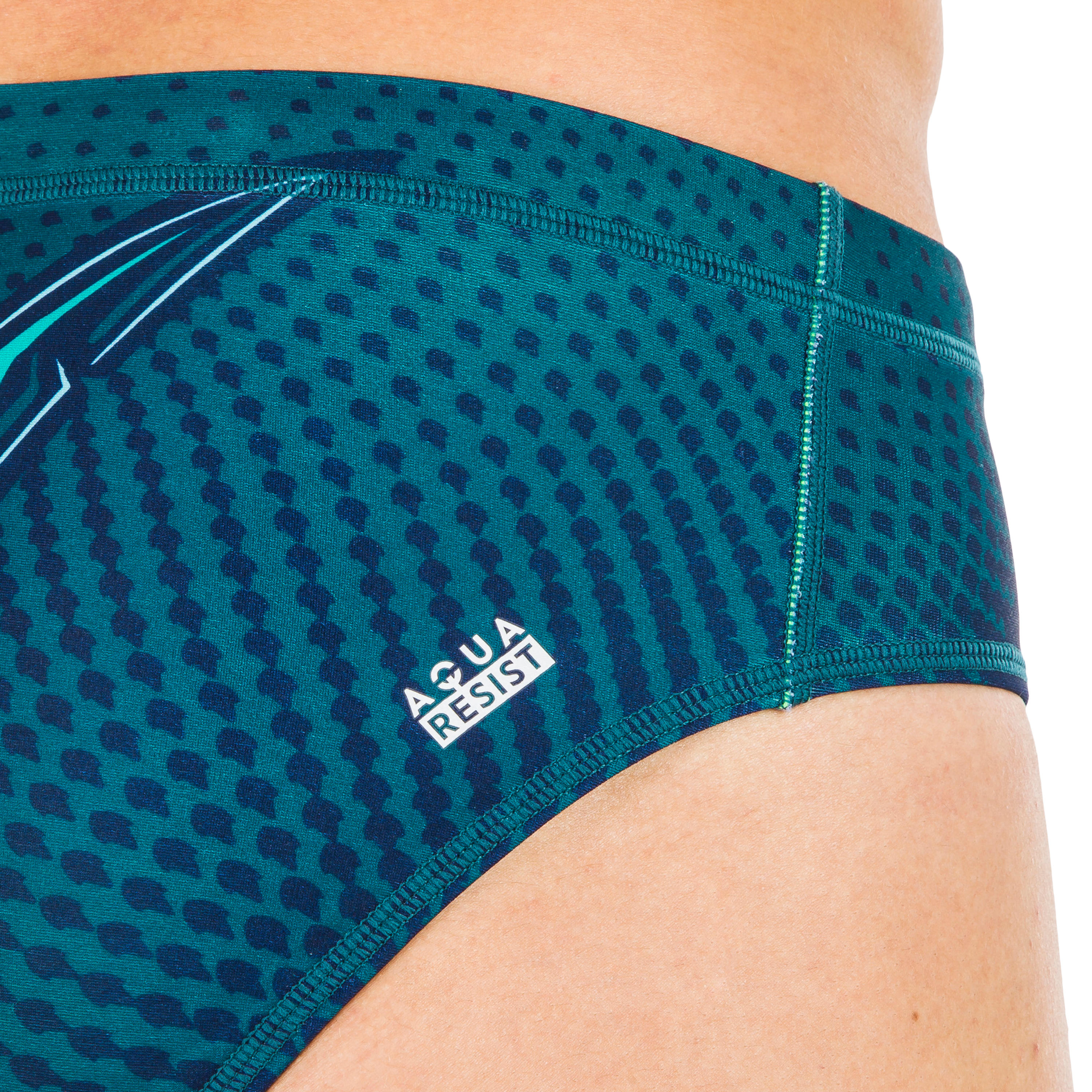 MEN'S WATER POLO SWIMMING TRUNKS - SHARK GREEN 5/5