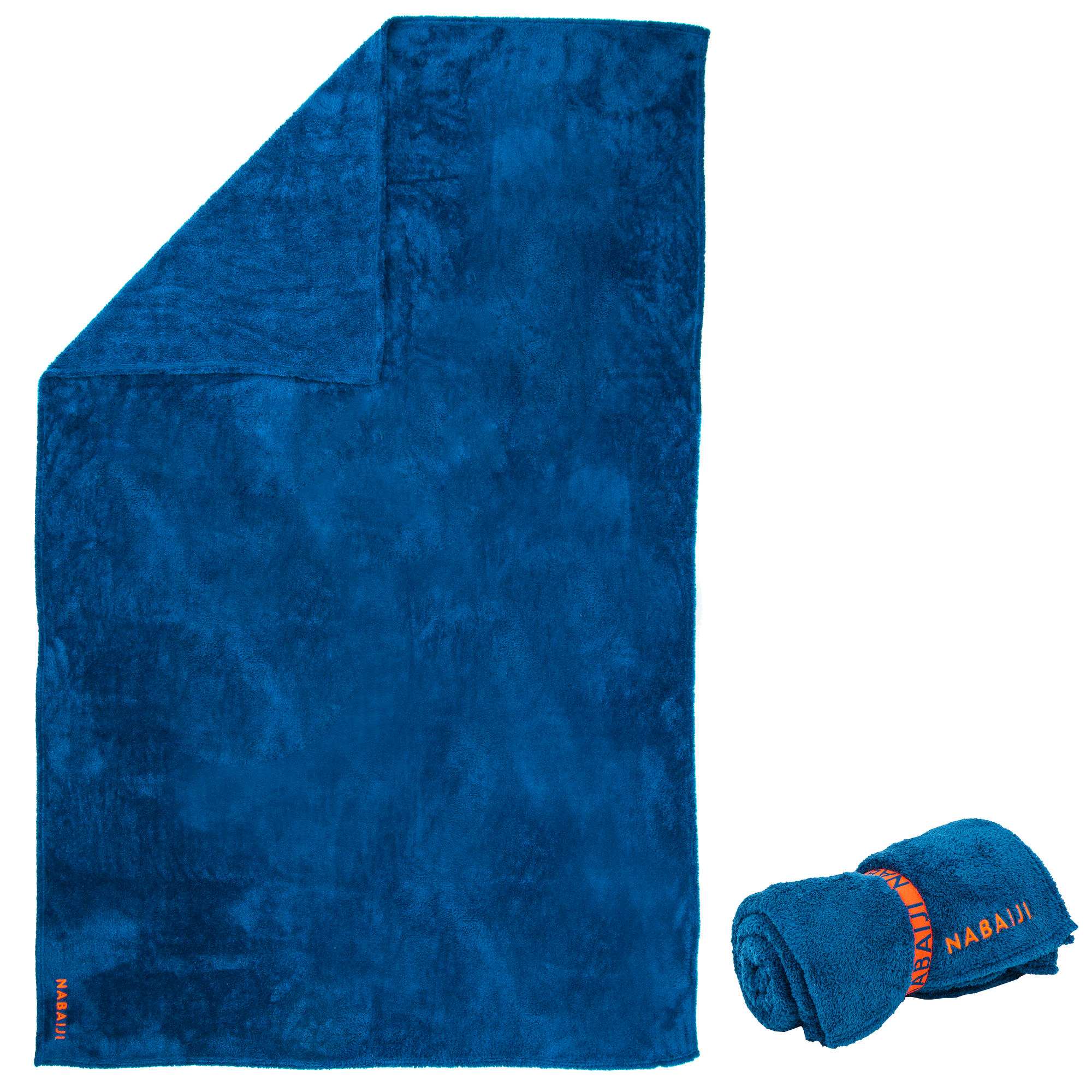 Soft microfibre towel size XL 110 x 175 cm Blue Nabaiji