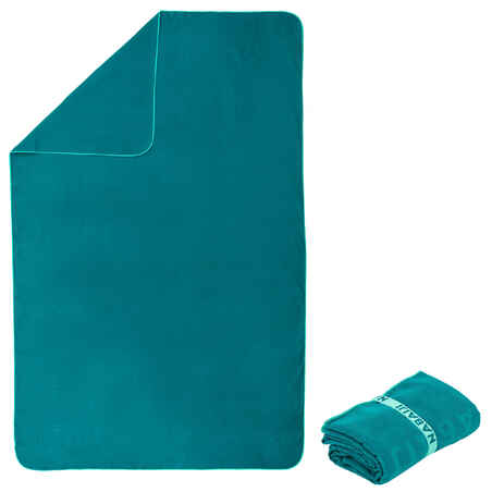Swimming Microfibre Towel Size XL 110 x 175 cm - Forest Green - Decathlon