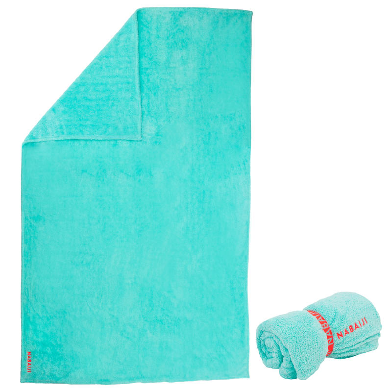 Serviette microfibre douce bleu vert taille XL 110 x 175 cm