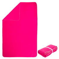 Serviette microfibre à rayures taille XL 110 x 175 cm rose