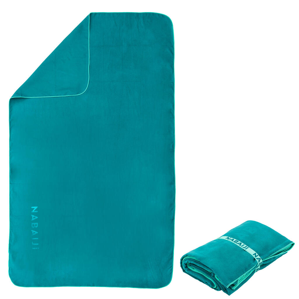 Serviette De Bain Microfibre Vert Clair Taille L 80 x 130 cm