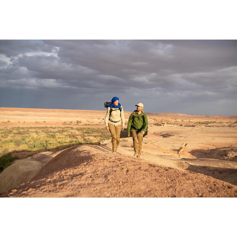 Trekkingbluse Damen langarm UV-Schutz - Desert 500 beige