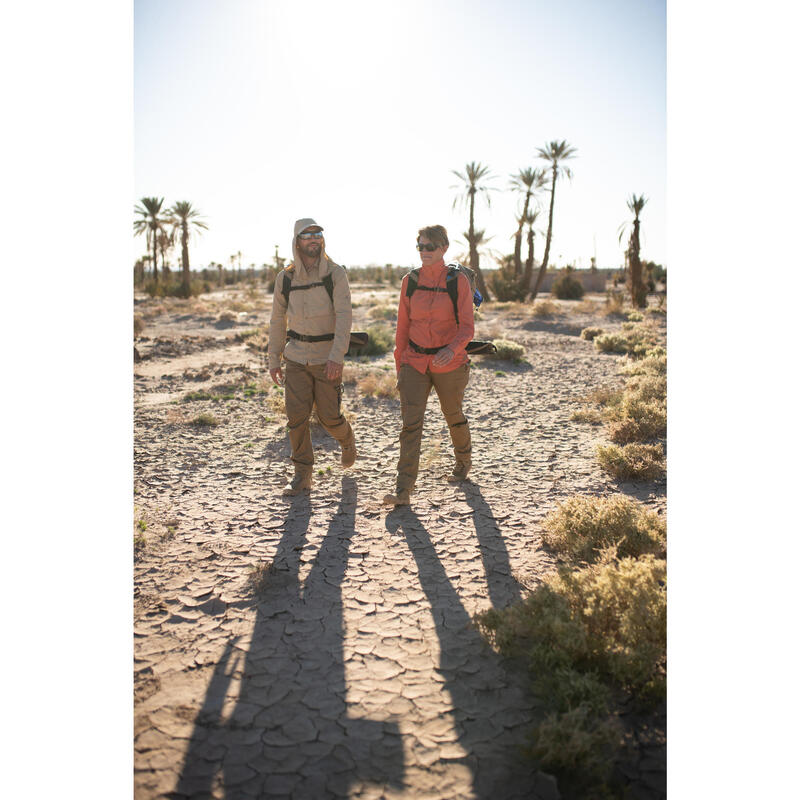 Trekkinghemd Herren langarm UV-Schutz - Desert 900 beige 
