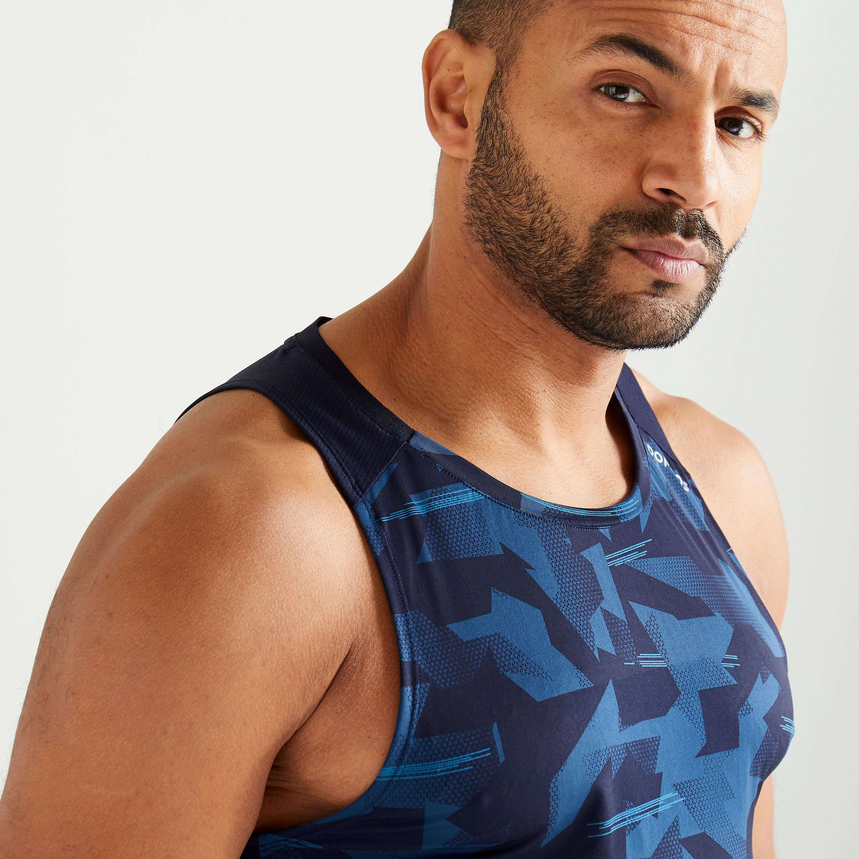 Cardio Training Fitness Tank Top FTA 500 - Camo Blue 6/7