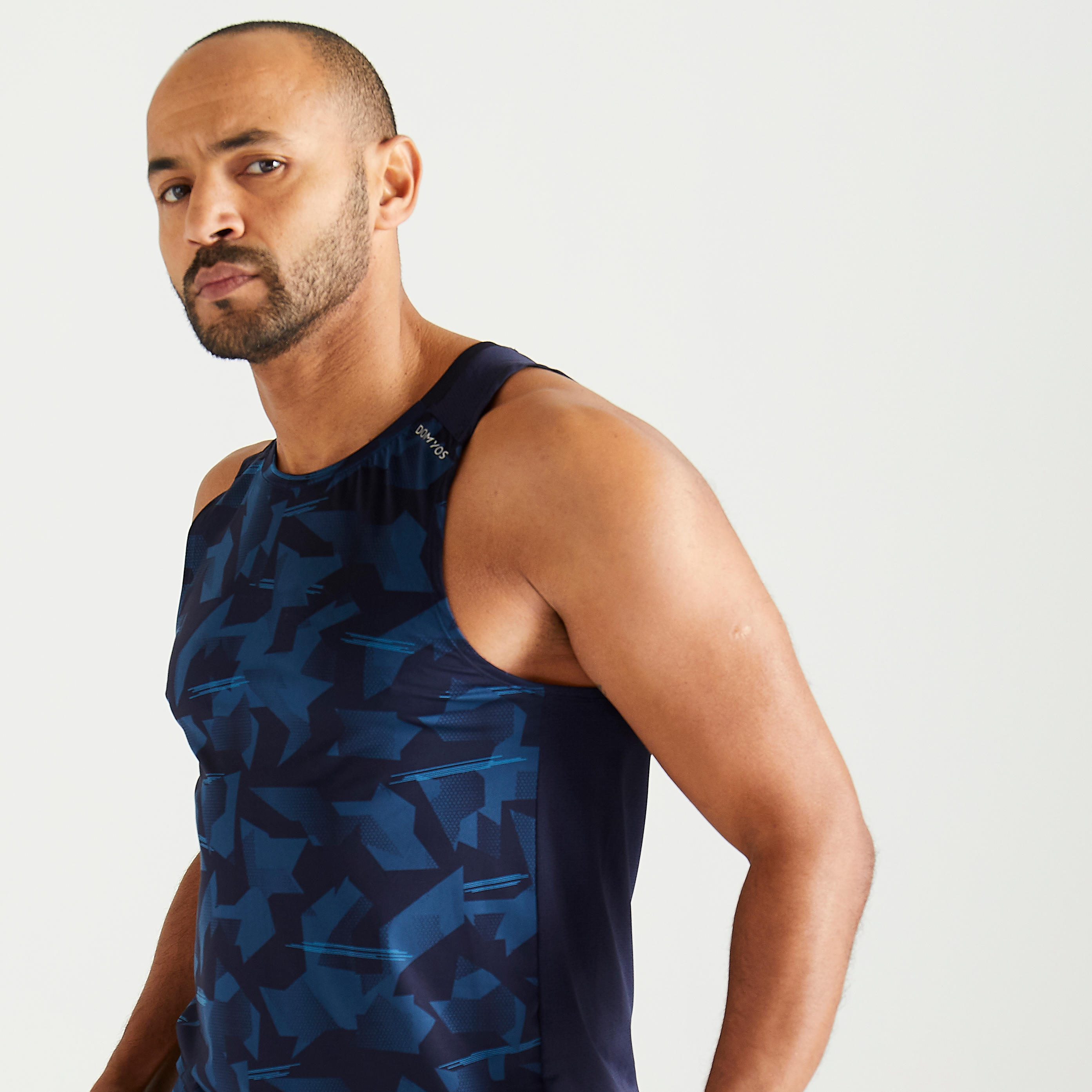 Cardio Training Fitness Tank Top FTA 500 - Camo Blue 4/7