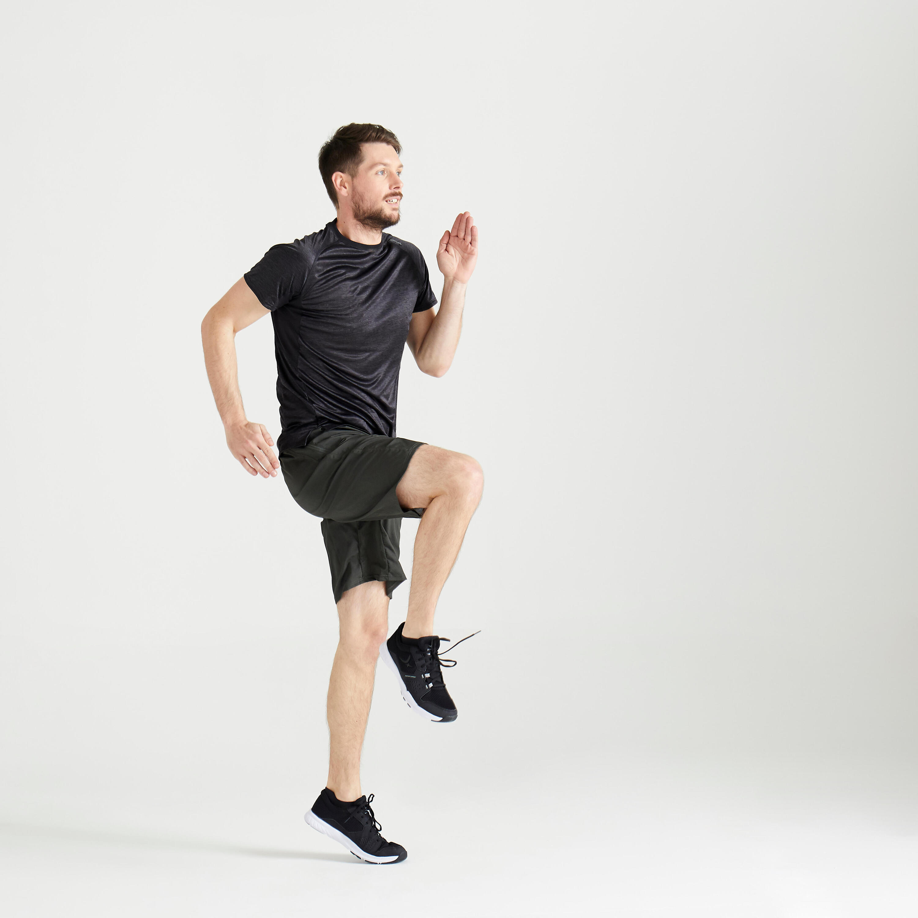 Cardio Fitness Shorts FST 120 - Green Khaki 2/6