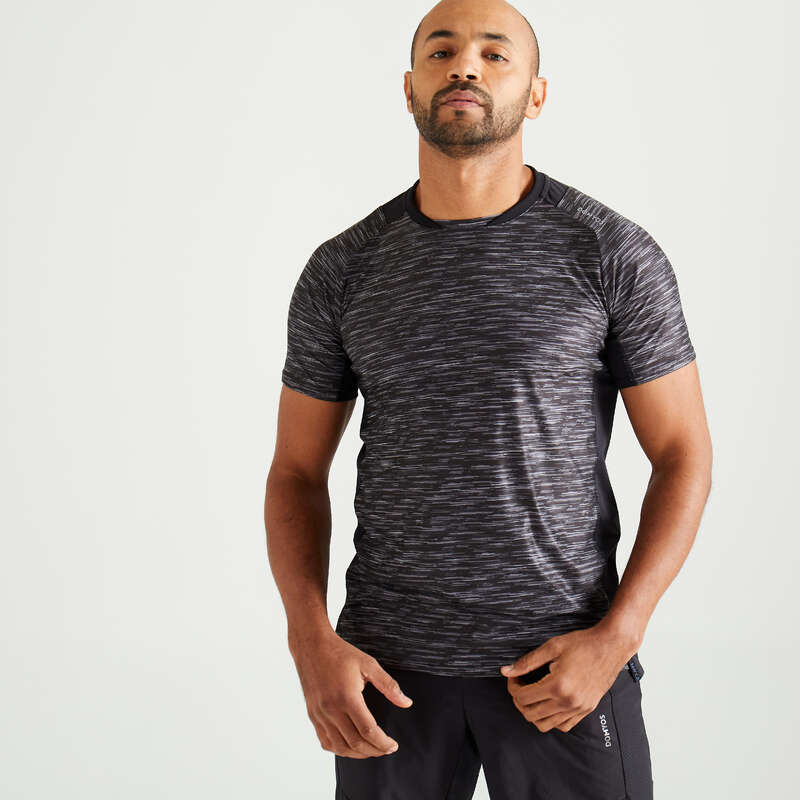 DOMYOS Men's Fitness Cardio Training T-Shirt 500 - Mottled...