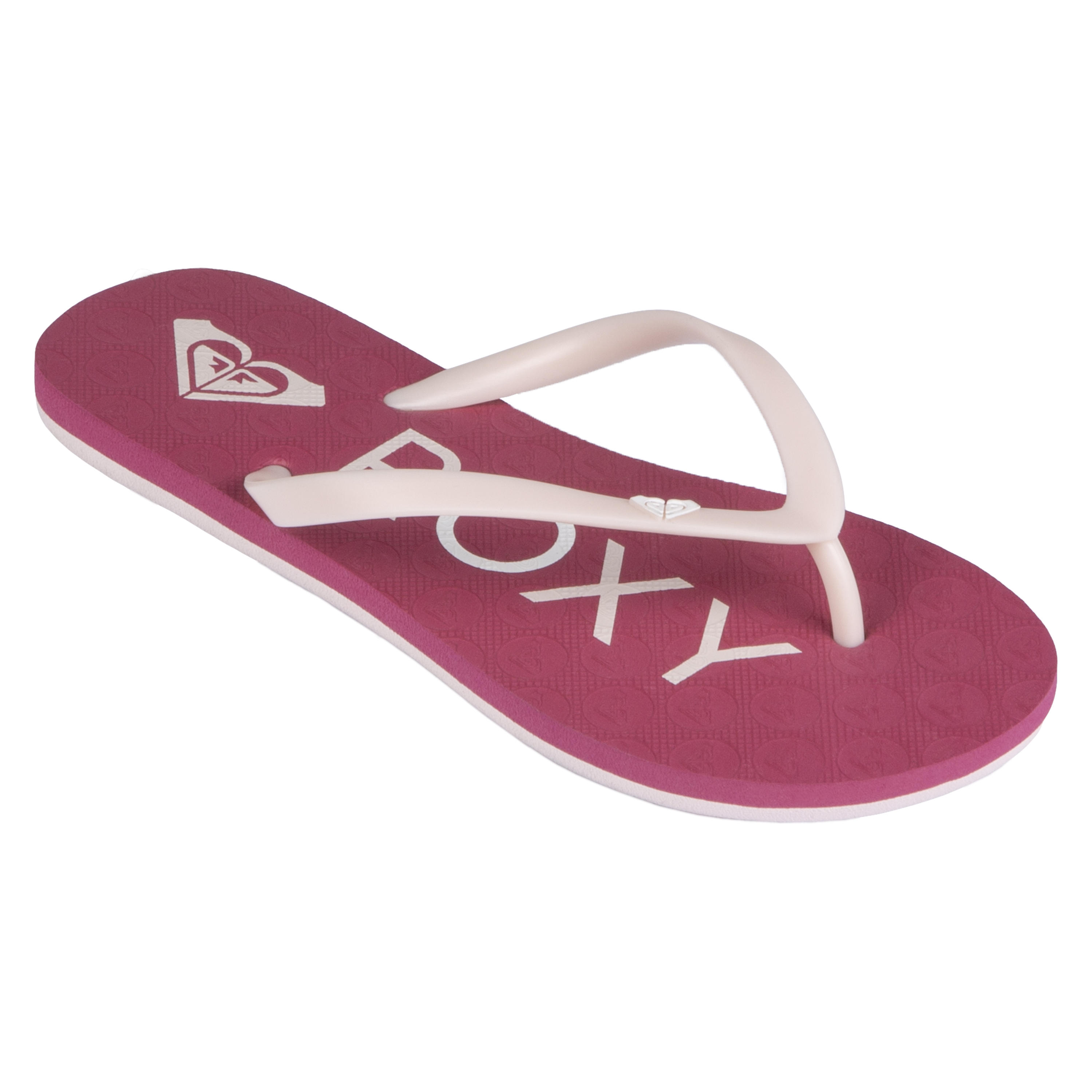 Roxy pink flip flops best sale