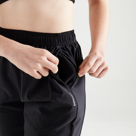 Жіночі штани 100 для кардіофітнесу – Чорні