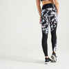 Leggings hoher Taillenbund Fitness figurformend bedruckt