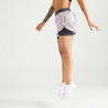 กางเกงขาสั้นแบบ 2-in-1 ป้องกันการเสียดสีสำหรับใส่ออกกำลังกาย (สีชมพู)