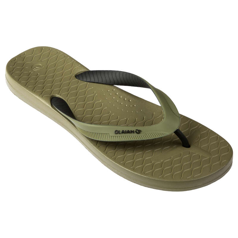 OLAIAN Men's Flip-Flops 500 - Khaki | Decathlon